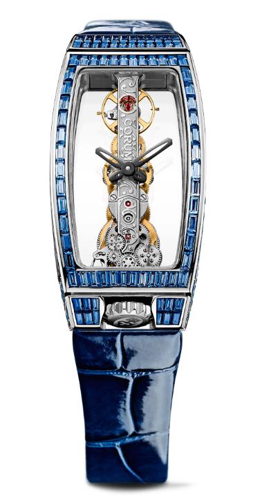 Corum GOLDEN BRIDGE MISS WHITE GOLD BAGUETTE Replica watch B113/01066 - 113.143.69/0083 0000